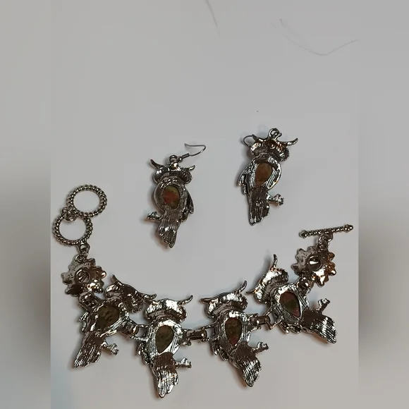 Unakite Owl Jewelry Set - Picture 5 of 5
